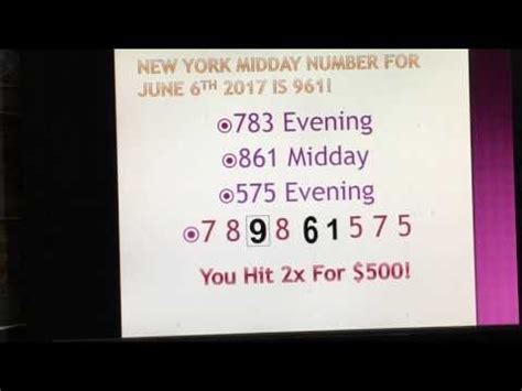 New York Winning Numbers. . Ny pick 3 midday numbers